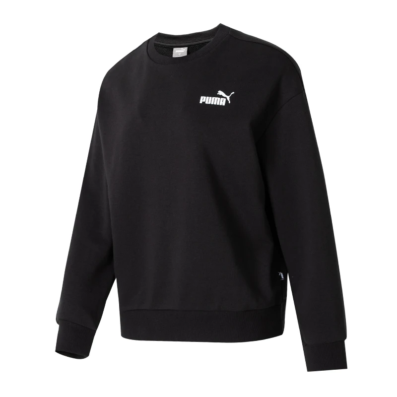 

Puma Women's Ess+ Relaxed Small Logo Crew Tr Round Neck Sweatshirt Fashion Sportswear Running Training Fitness Casual Pullover 682274-01
