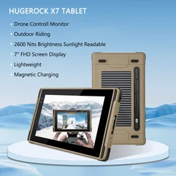 Hugerock X7 Rugged Tablet 7 inch FHD 2600Nits Sunlight Readable for DJI Drone Control Bicycle Moto Outdoor Waterproof Monitor