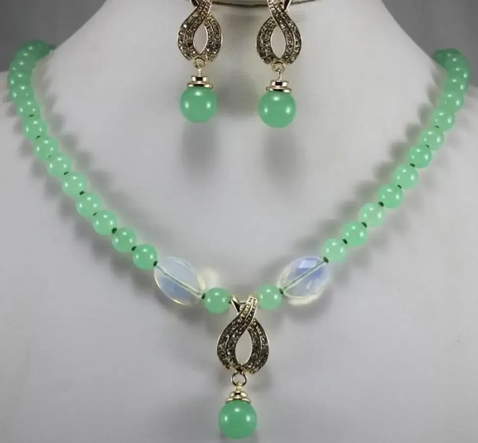 

Модный дизайн 8 мм Dongling камень + опаловое яйцо аксессуары металлический комплект Серьги Кольцо Ожерелье Подвеска многоцветный