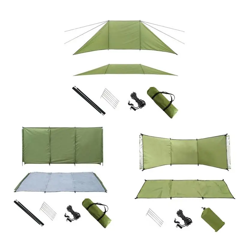 Camping Windscreen Outside Self Driving Tour Wind Blocker Reusable Backpacking Patio Windscreen Seaside Windbreak For Privacy