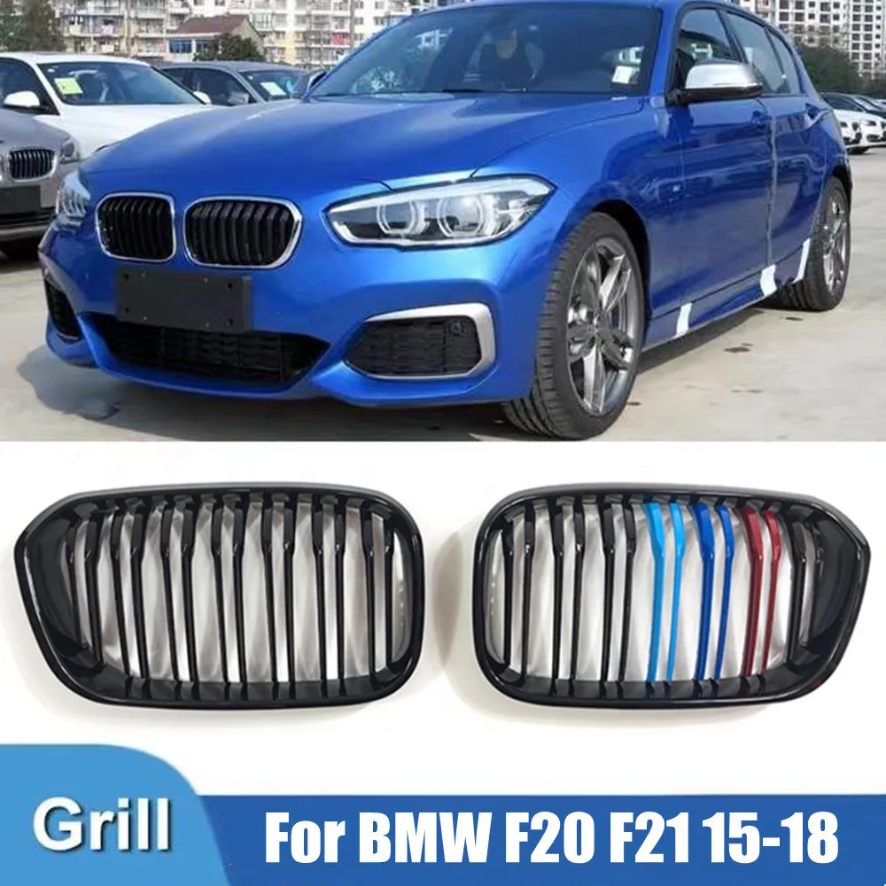 

2Pcs For BMW F20 F21 1 Series 2015 2016 2017 2018 Front Kidney Grill Grilles Car Stying Racing Grills Accessories M Color