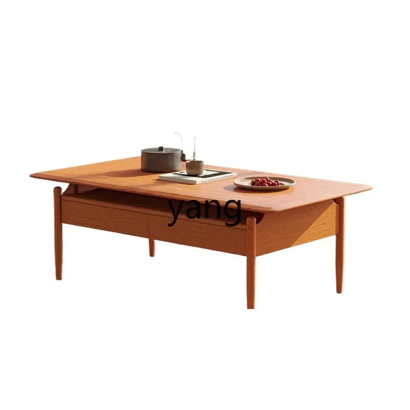 

LHH cherry wood living room small apartment household log wind simple small tea table tea table