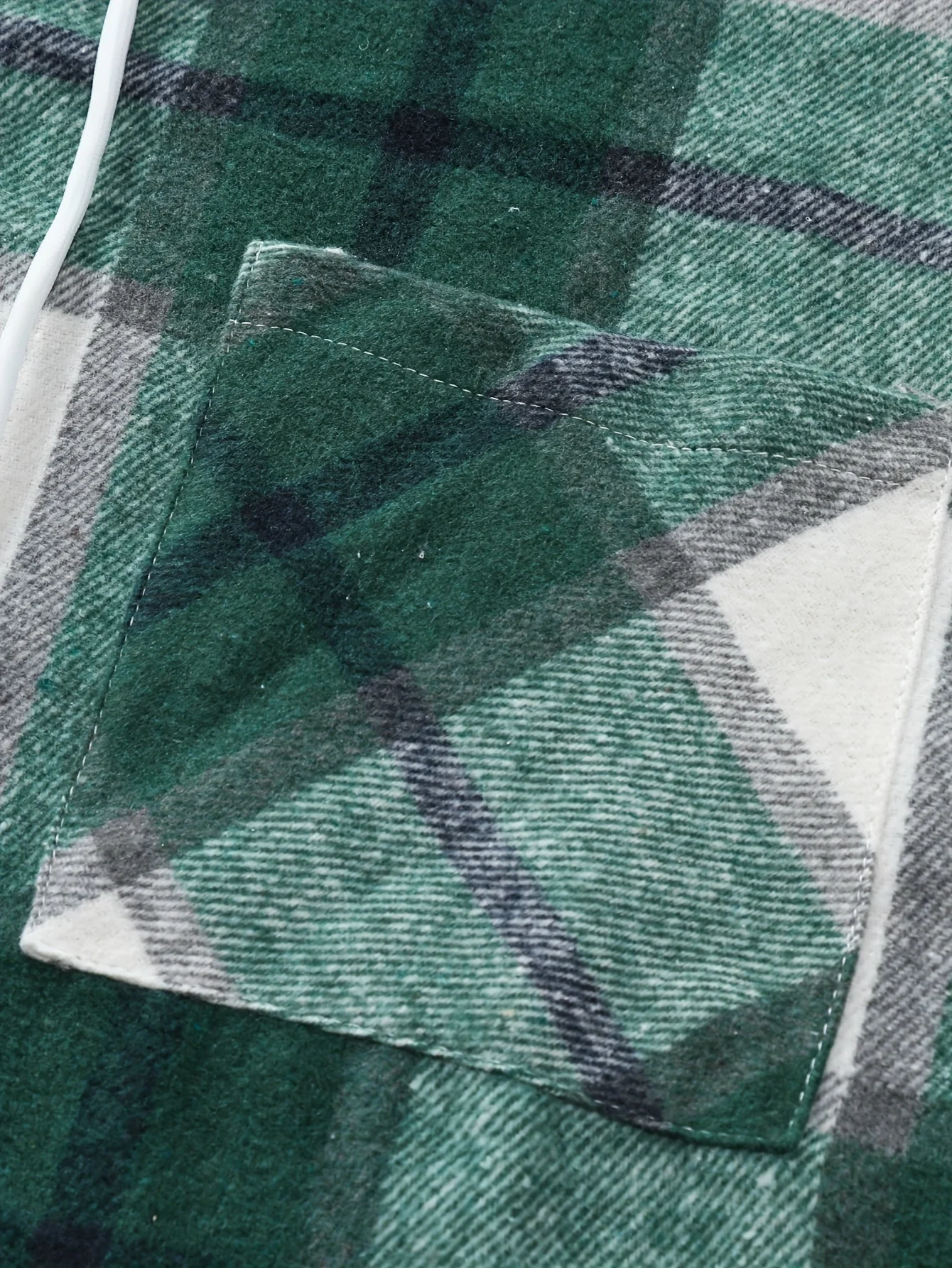 남성용 후드 체크 무늬 긴 소매 셔츠 재킷 가을 겨울용 캐주얼 패션 겉옷