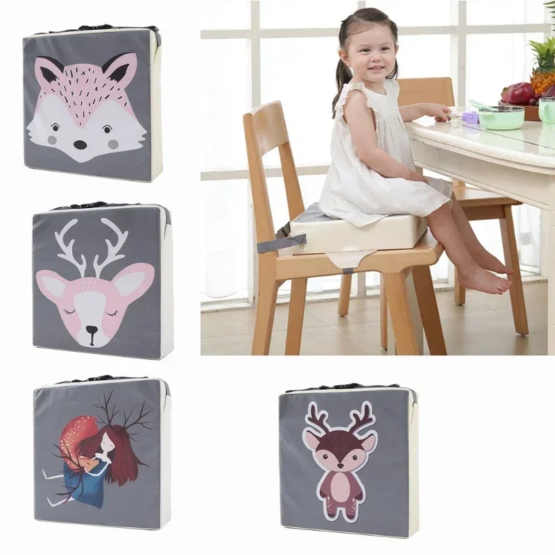 Adjustable Kids Booster Seat Cushion - Removable Baby Dining Chair Pad Increased Highchair Booster Seat for Children’s Meals