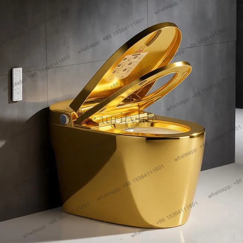 Multifunctional gold-plated toilet with remote control constant temperature automatic toilet