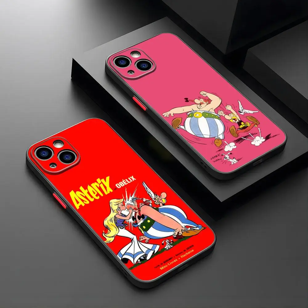 Anime A-Asterix Phone Case For IPhone 15 Pro Max 14 Pro 13 11 12 Mini Xs X Xr 7 8 Plus Se Matte Translucent Back Cover