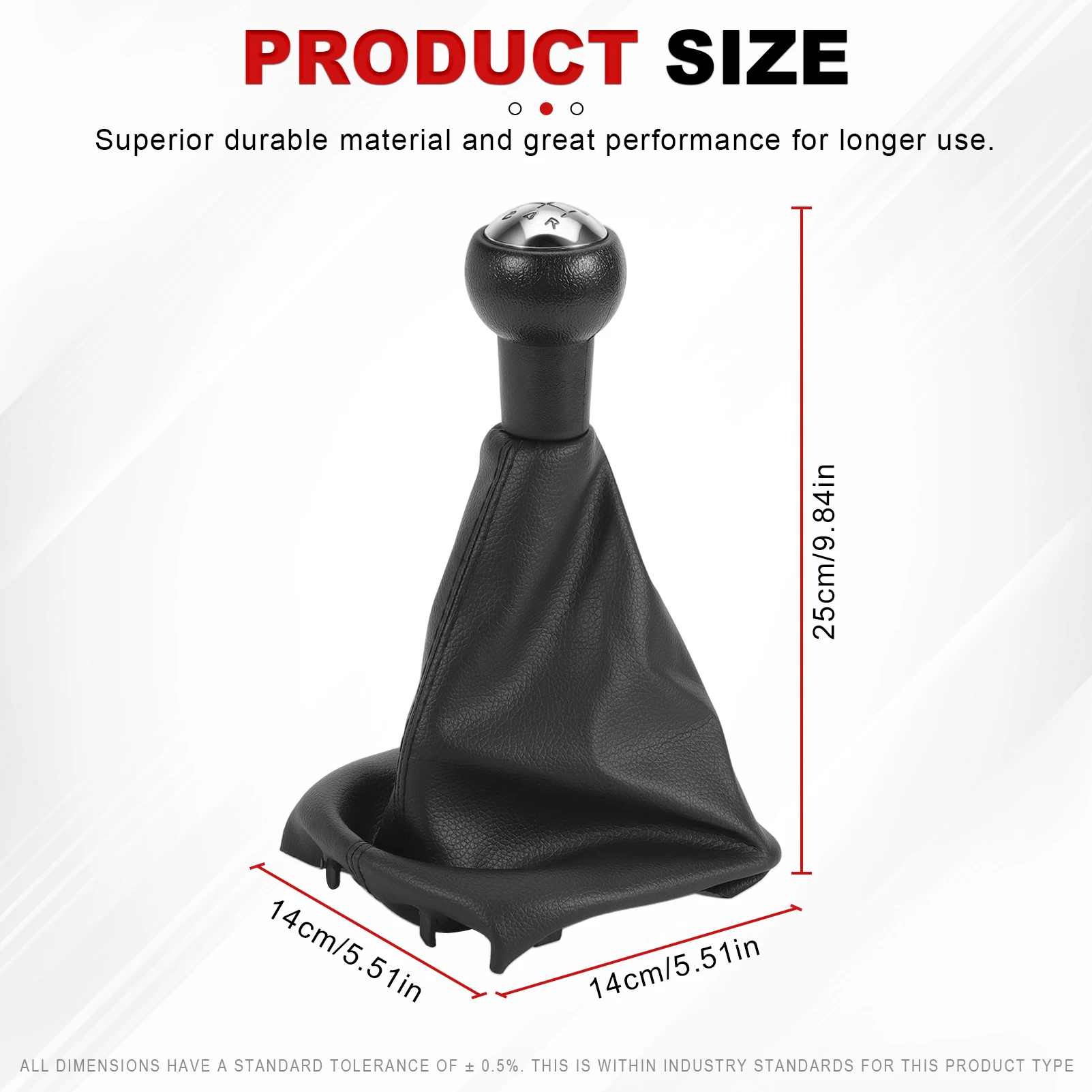 5 Speed Gear Shift Knob Shifter Lever Stick with Gaiter Boot Cover for Peugeot 207 307 406 Citroen C3 C4 C5 view 5