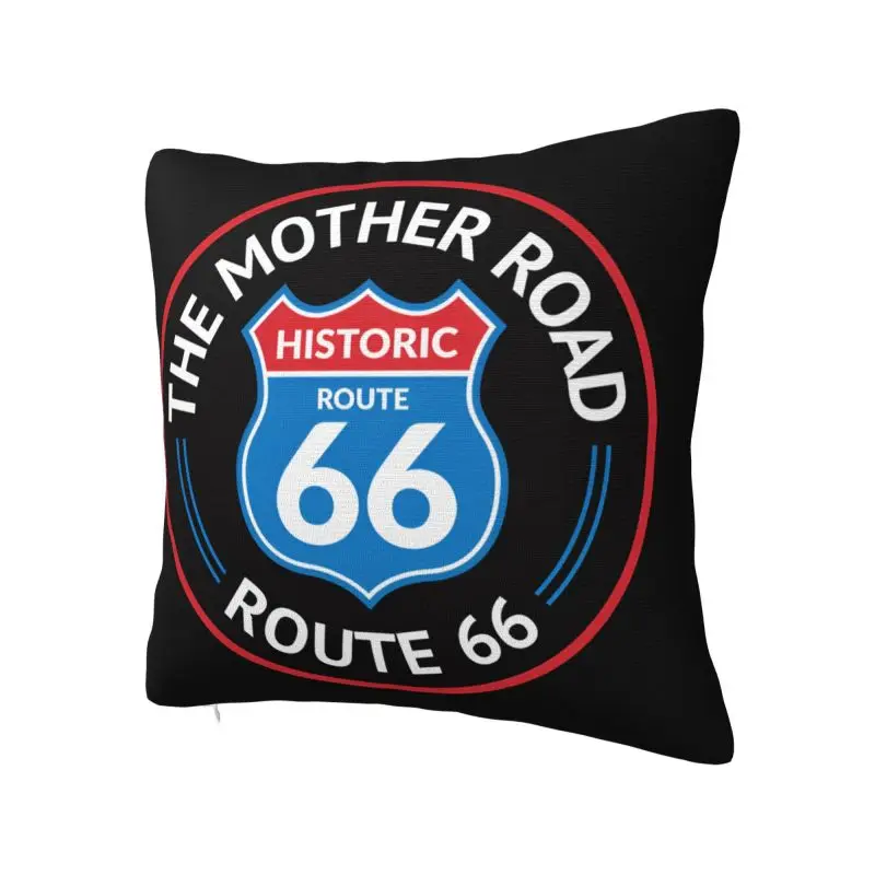 The Mother Road Toute 66 Throw Pillow Case 66*66cm Decor Home Cushion Cover Soft Polyester Pillowcase Double-sided Printing