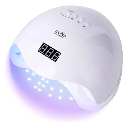 Lámpara LED UV YIKOOLIN SUN5 de 48W para secado de uñas con 4 temporizadores, Sensor automático, todos los accesorios profesionales de herramientas de decoración de uñas de Gel