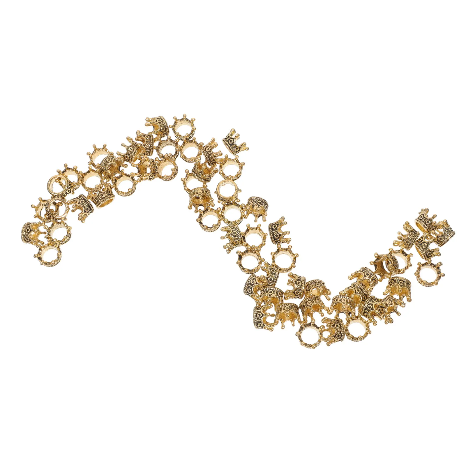 

60Pcs Mini Crown Shape Alloy Charms DIY Jewelry Making Supplies Delicate Necklace Bracelet Keychain Accessories