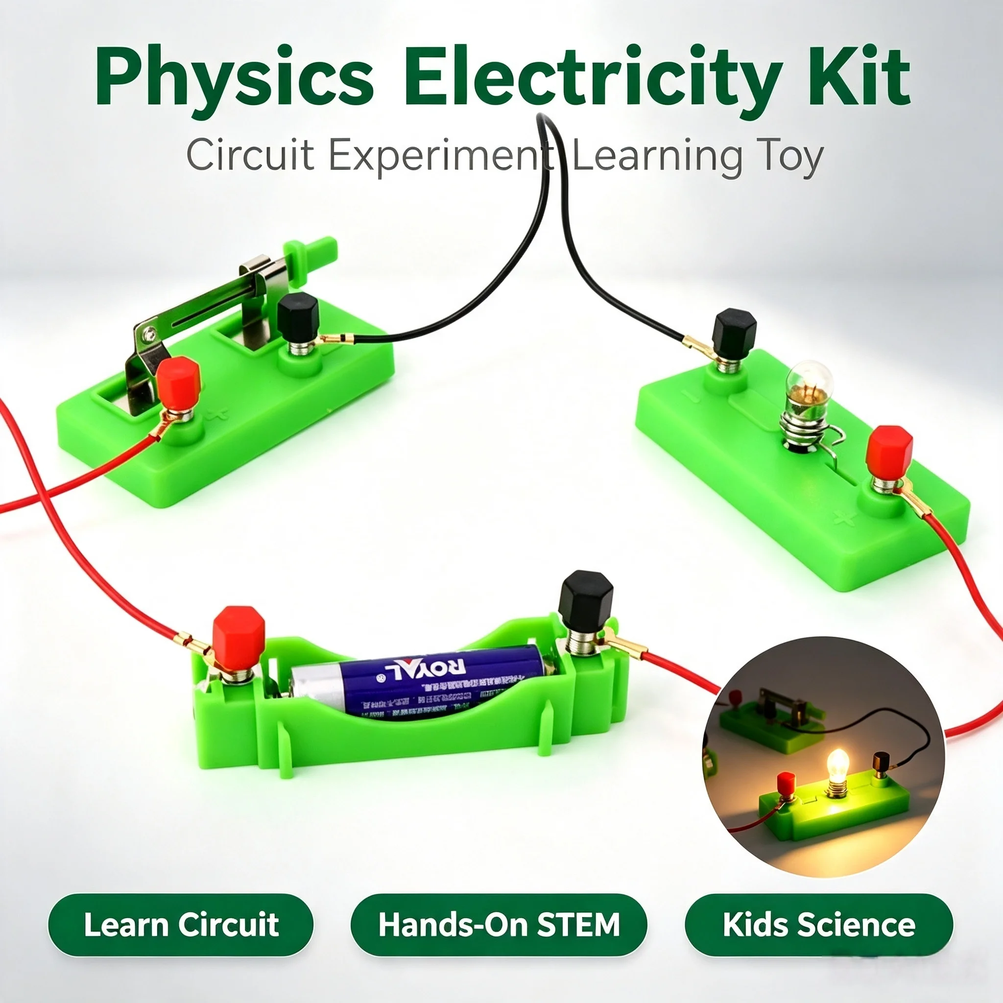 DIY Simple Circuits Physics Switch Experiment Kit STEM Learning Tool Hands-On Educational Science Inspire Skills Gift For Adults