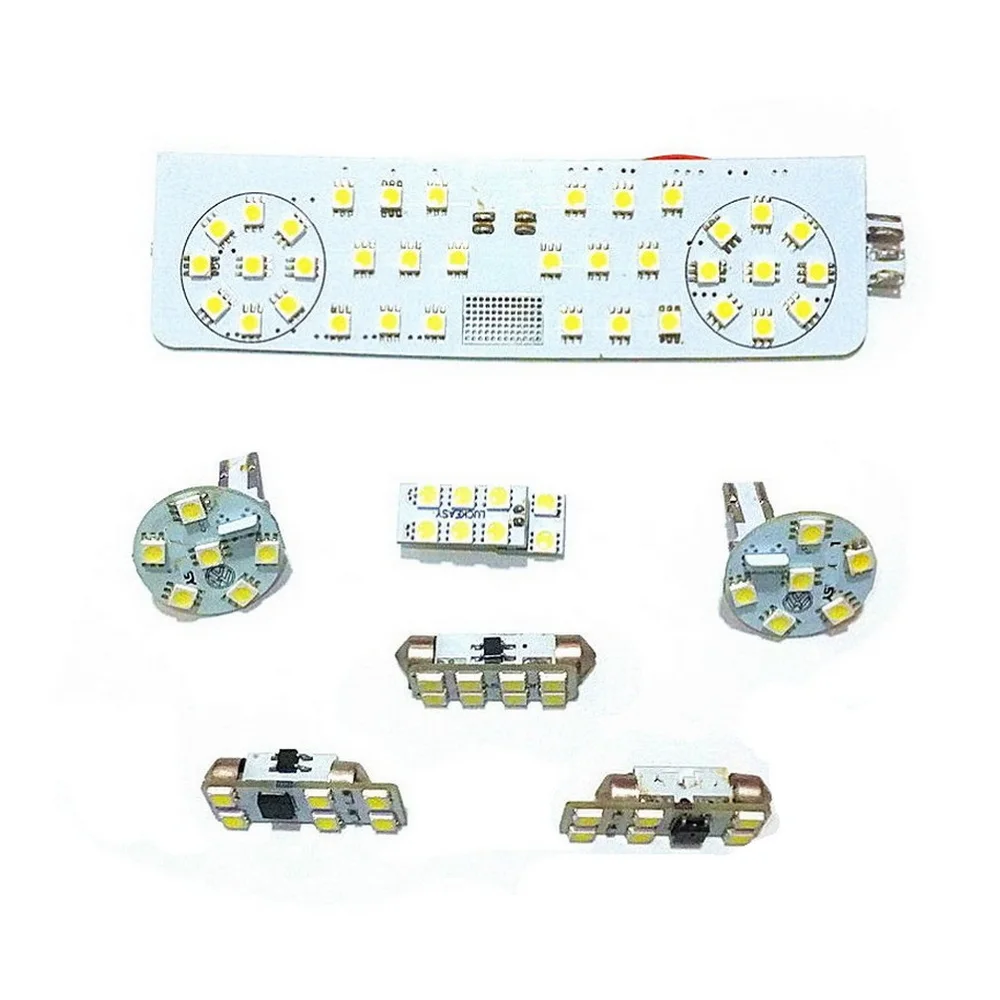 

July King 7 шт. 6000K светодиодные купольные фонари для чтения карт, совместимые для Volkswagen Golf MK6 2008-2012