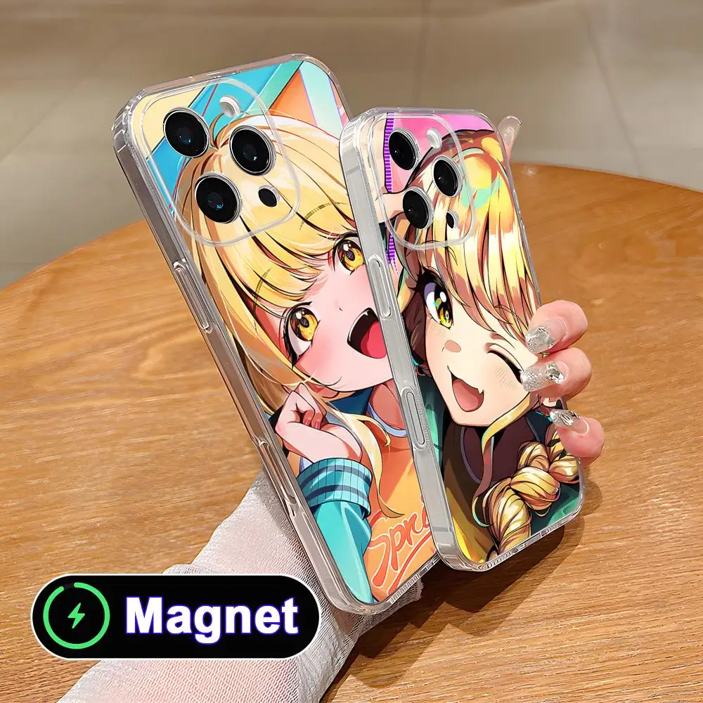 Fujita Kotone Clear TPU Magsafe Mobile Phone Case for iPhone 17 16 15 14 13 12 11 Air Pro Max Plus Mini Colorful Cover