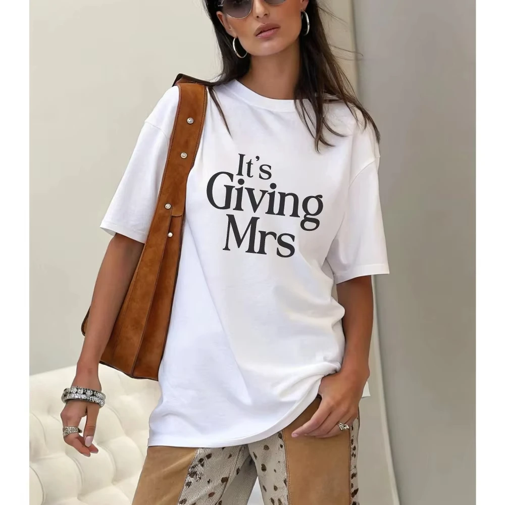Its Giving Mrs TShirt Bride To Be Shirt Engagement Top Bachelorette Outfit, Soft Cotton