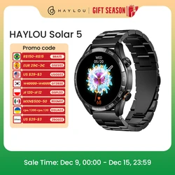 HAYLOU Solar 5 Voice Calling Smartwatch 1.58'' AMOLED Display 60Hz Smart Watch 24H Health Monitoring Sports Smartwatch for Men