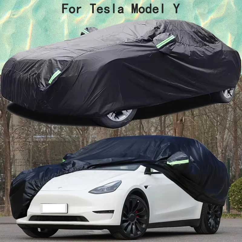 

For Tesla Model Y Car Full Outer Covers Outdoor Waterproof Dustproof Sun Rain Snow Protection Exterior Car Accessories
