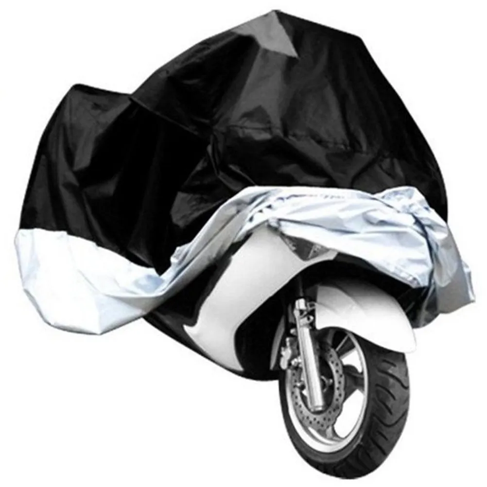 

Motorcycle Cover Waterproof Uv Protection Rain Dust Snow Outdoor Indoor Xl Black Silver Storage Bag Included Durable