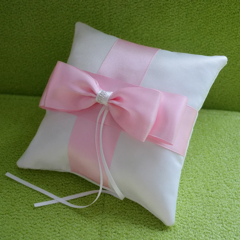 High Quality Tiffany Bowknot Handmade Wedding Ring Pillow Lace Cushion Elegant Wedding Decoration Accessorie Party Supplies