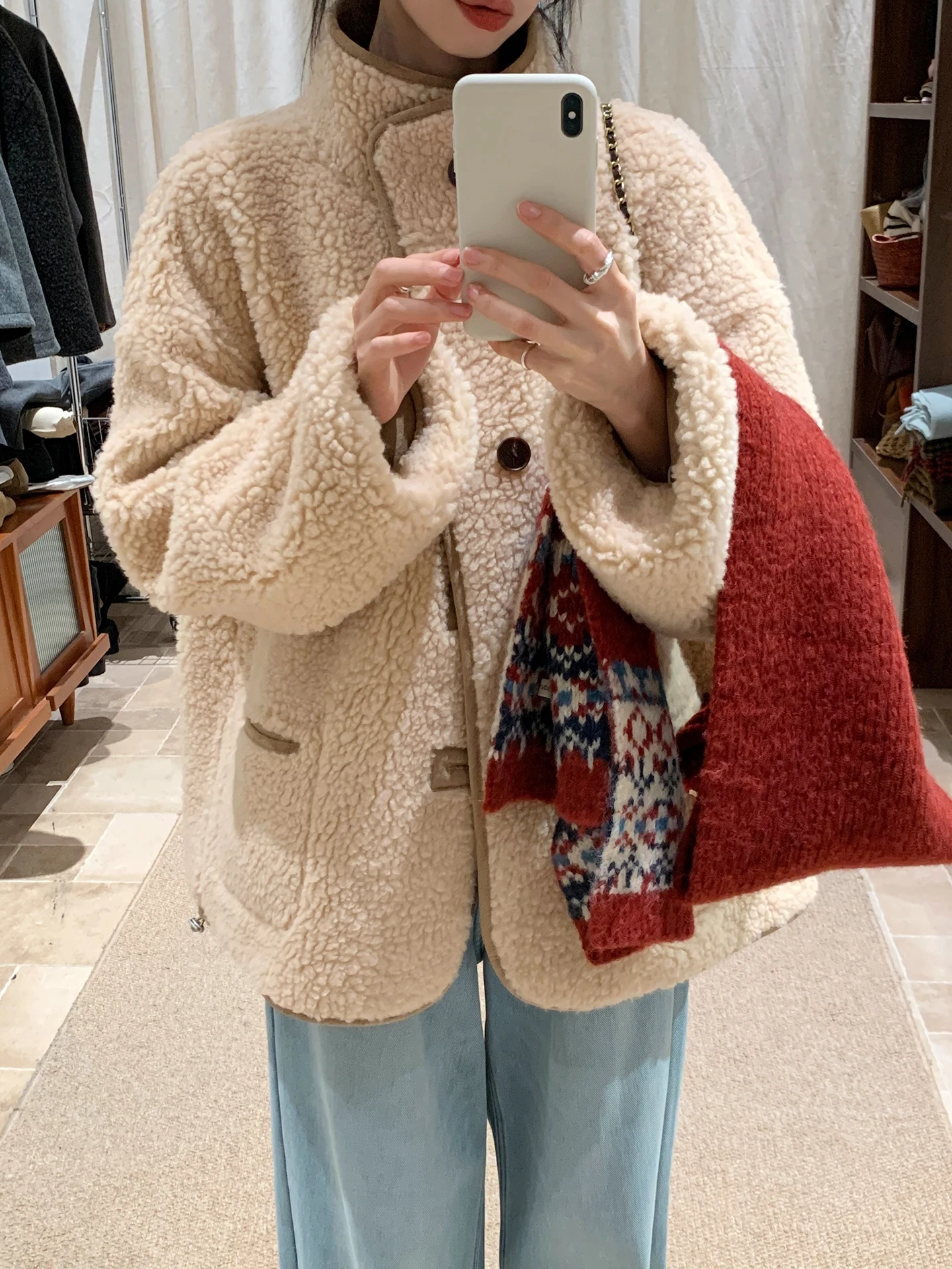 

Двустороннее длинное пальто из искусственного меха цвета хаки для женщин, новое зимнее экологичное меховое пальто, повседневное, свободного кроя, с длинными рукавами