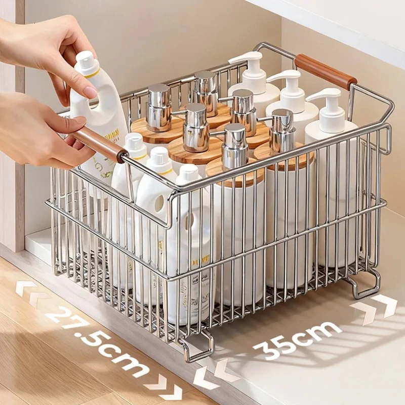 304 Stainless Steel Storage Rack Countertop Spices Organizer Rustproof Garlic Ginger Onions Holder Space Saving Kitchen Shelf