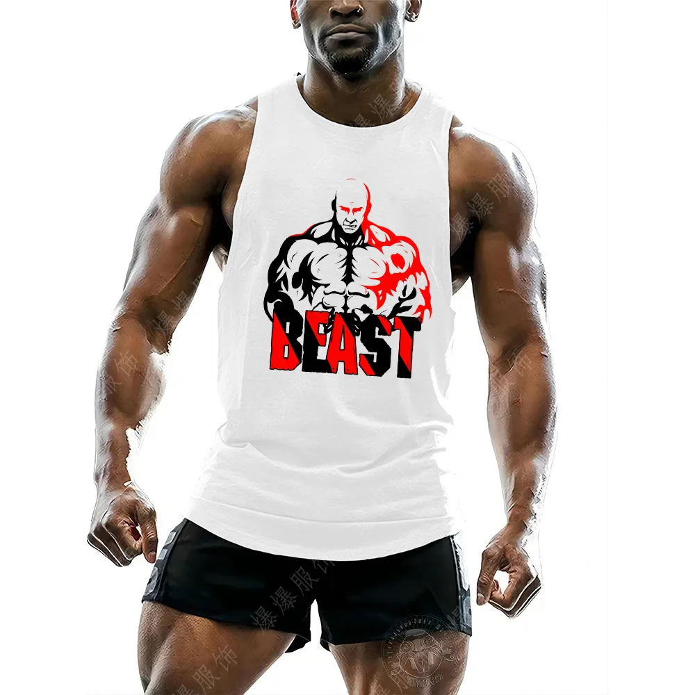 High quality Men's Sleeveless T-shirt, Outdoor Basketball Sports Gym training top, breathable quick drying in multiple colors