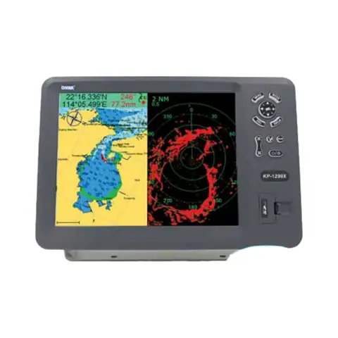 Hepsi Bir Arada KP1299X Deniz Sistemi GPS Harita Çizici Balık Bulucu Tekneler için AIS Radarı
