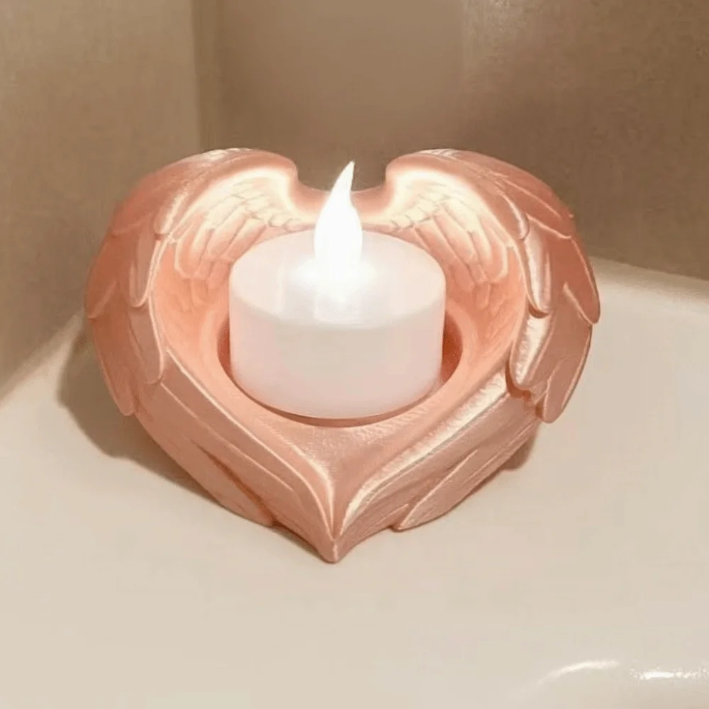 Plastic 3D Printed Wings Candle Holder Stable Decorative Wing Storage Box Artistic Candlestand Jewelry Display Plate