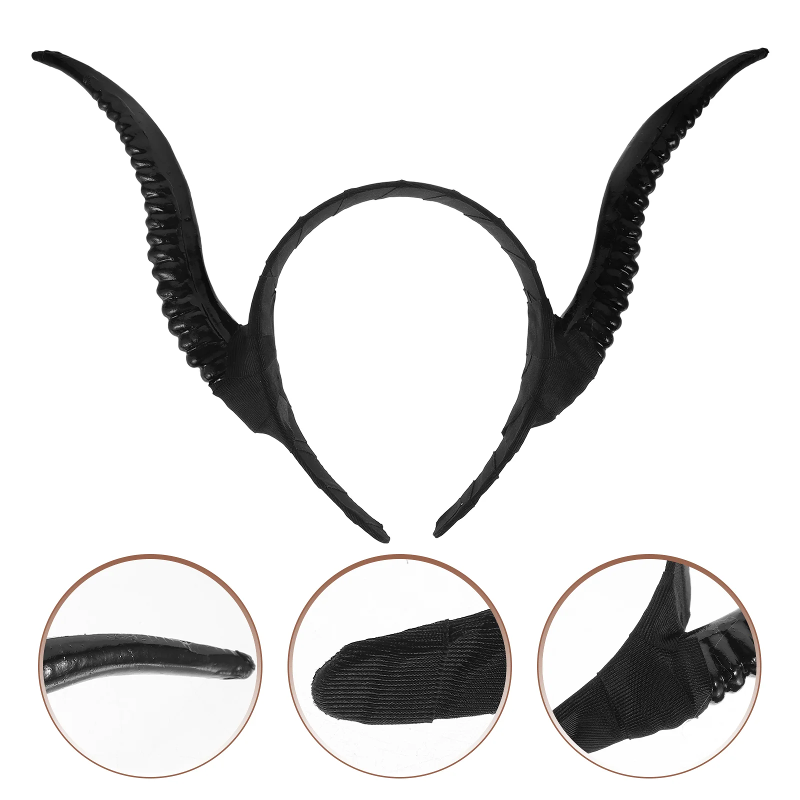 Horn Headband Gothic Hair Halloween Hoop Headdress Fashion Accessories Costumes