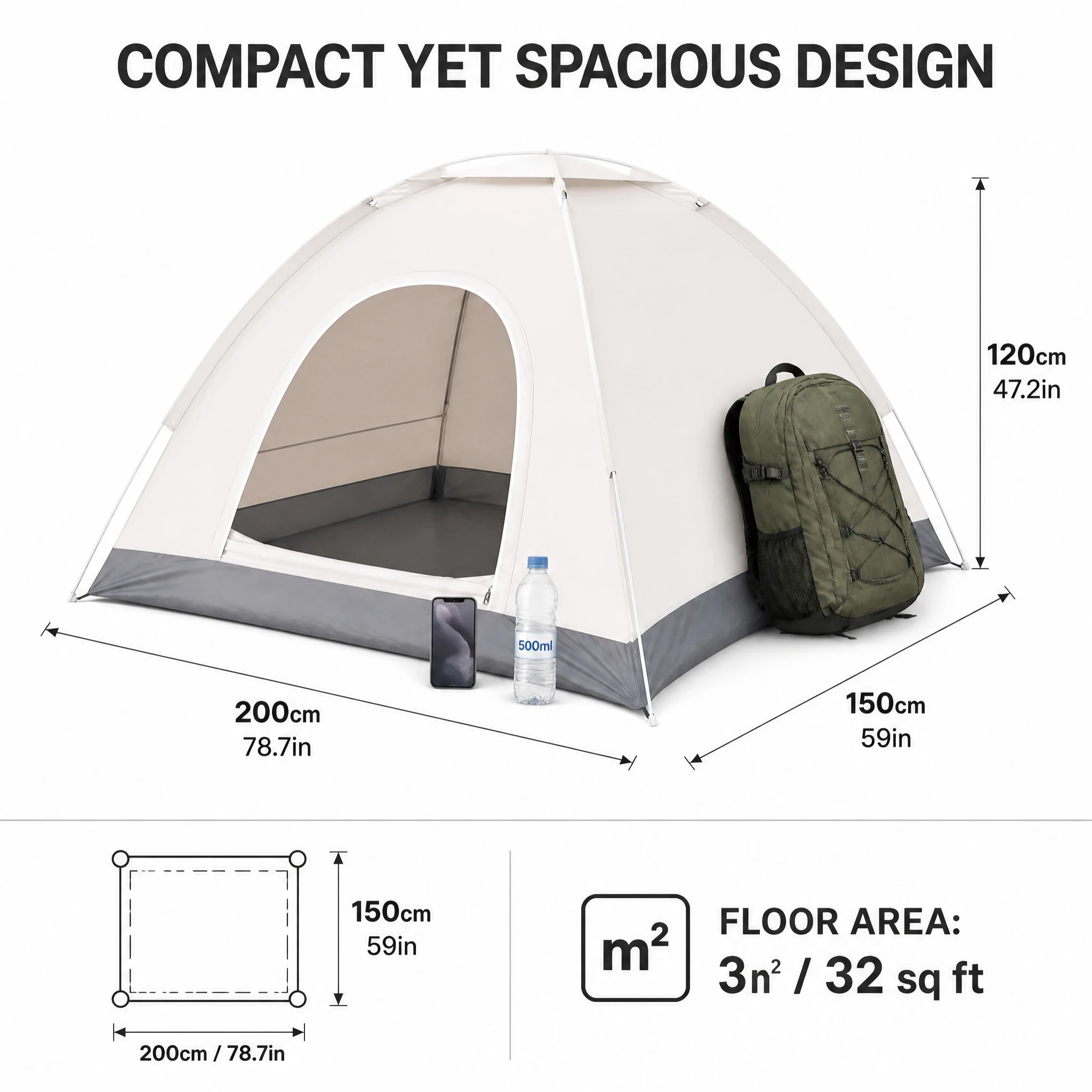 Aflyever Automatisches Schnellöffnungs-Zelt, Outdoor Roadtrip Campingzelt, Regen- und Sonnenschutz-Zelt