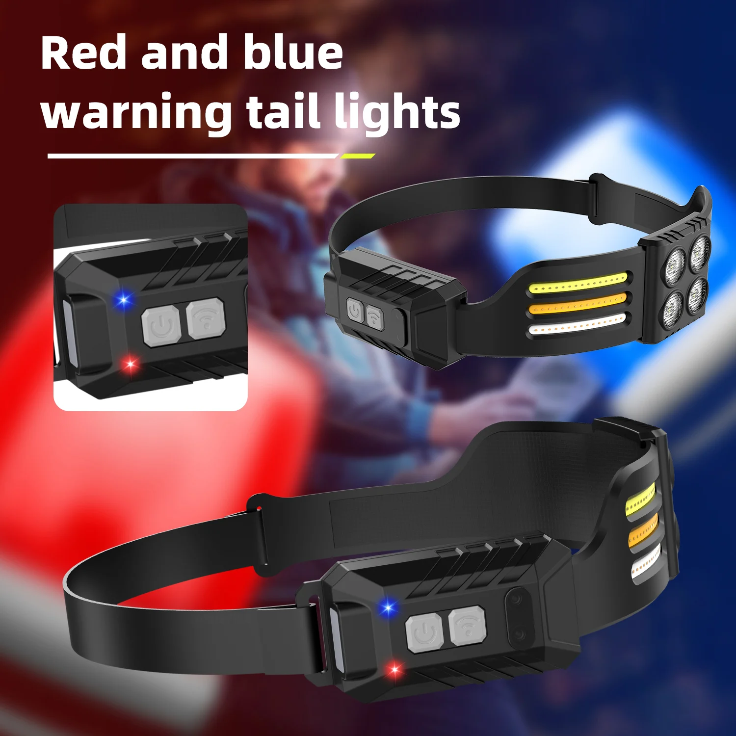 USB Rechargeable LED Sensor Headlamp XPE+COB Headlight Led Head Torch Camping Search Light Head Flashlight for Fishing Lantern