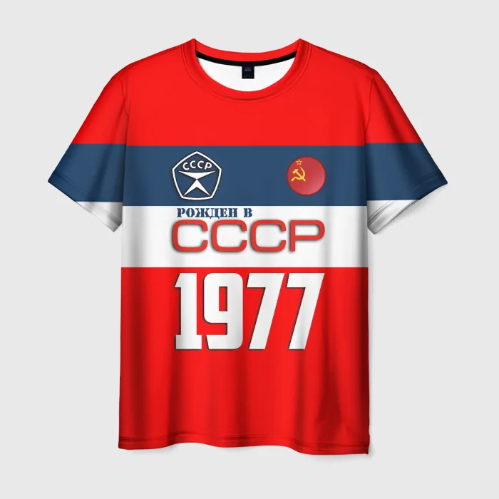 New Vintage CCCP Russian Men's 3D Printed T-Shirts Fashion USSR Soviet Union Pattern Short Sleeve Tee shirt Street Tops Clothing