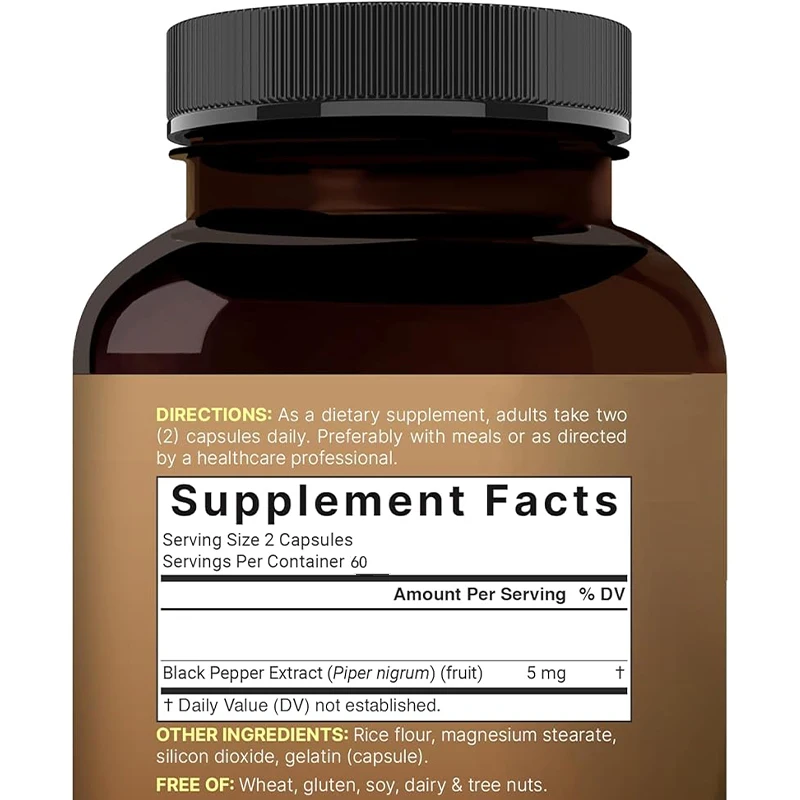 Black pepper ginseng winter and summer ginseng, 60 capsules, high absorption complex, Shiyi Yuan supplement, non GMO