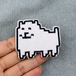 Pixel Dog Patch Cartoon Game Embroidery Patch Iron On Patches For Clothing Thermoadhesive Patches On Clothes DIY Sew Badges