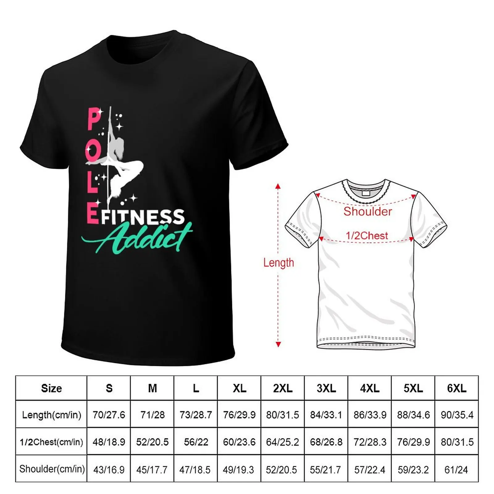 Pole Fitness Addict Pole Dancer Workout Sports T-Shirt boys whites Aesthetic clothing mens t shirts casual stylish