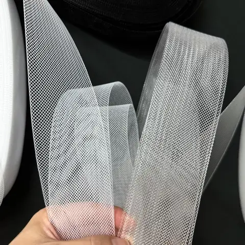 DIY Horsehair Braid Width 2/2.5/3/4/5/6/7cm 50 Yards DIY Sewing Transparent Stiff Polyester Gowns Shaping Trimming Accessories