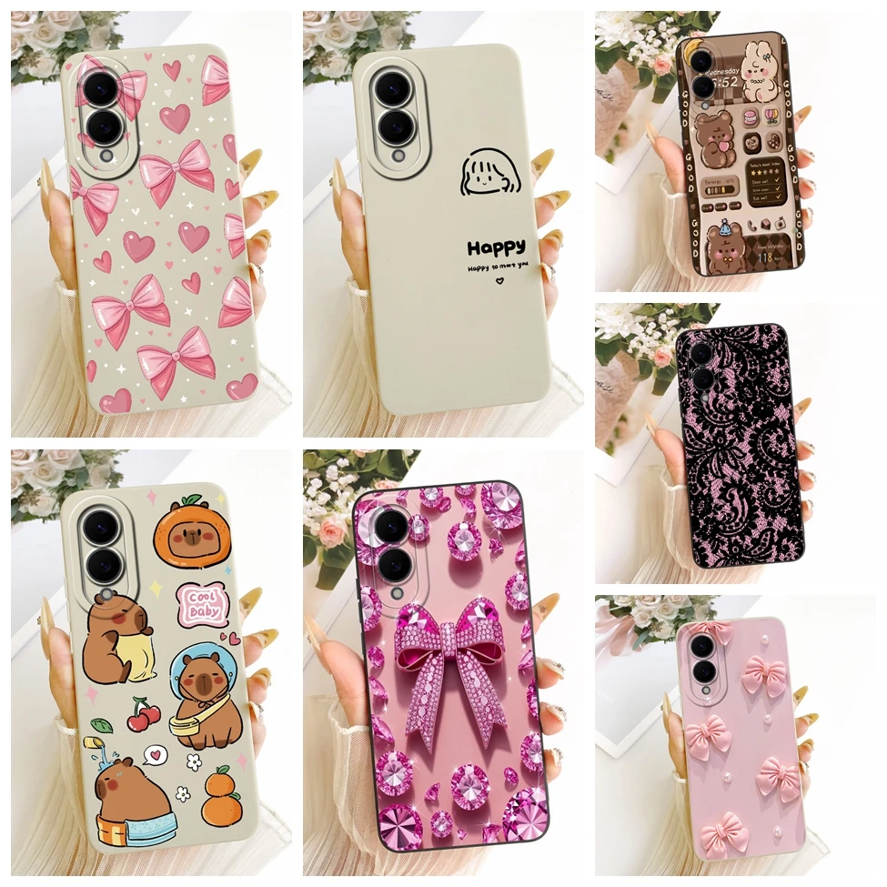 For Samsung S25 Edge Case Cute Kawaii Luxury Fashion Love Funny Painted Silicone Cover For Samsung Galaxy S25 Edge Casing