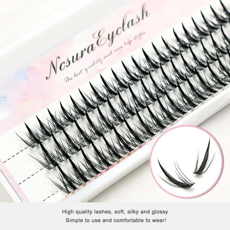 Manga Lashes Thick Little Devil False Eyelashes Bundles Single Cluster Segmented Natural Simulation Cos Eyelashes Eye Extension