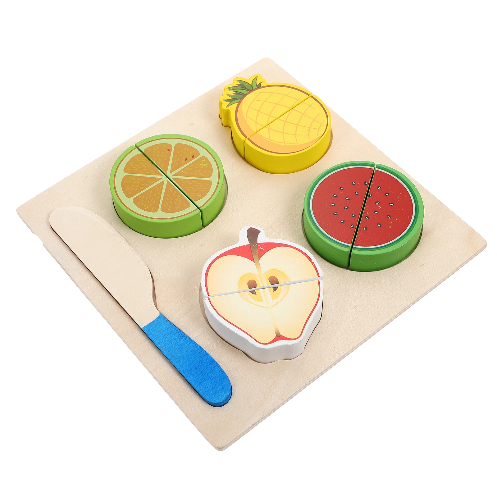 Fruit Cut Toddler Toy Kitchen Fruits Cutting Toys Educational Game Cartoon Wooden Models