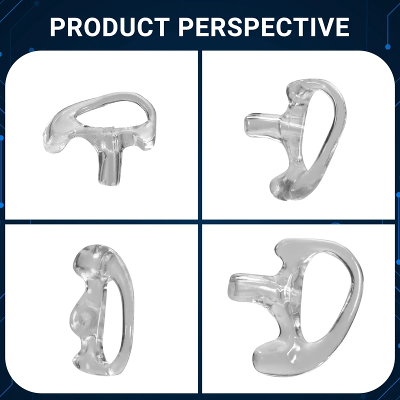 부드러운 라디오 이어몰드 교체 이어피스 삽입, 어쿠스틱 코일 튜브 오디오 키트, 헤드폰 액세서리