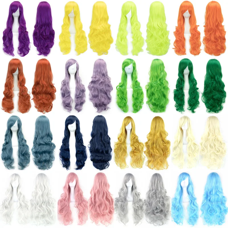 Universal cosplay , long curly hair, high-temperature synthetic fiber, versatile anime wig