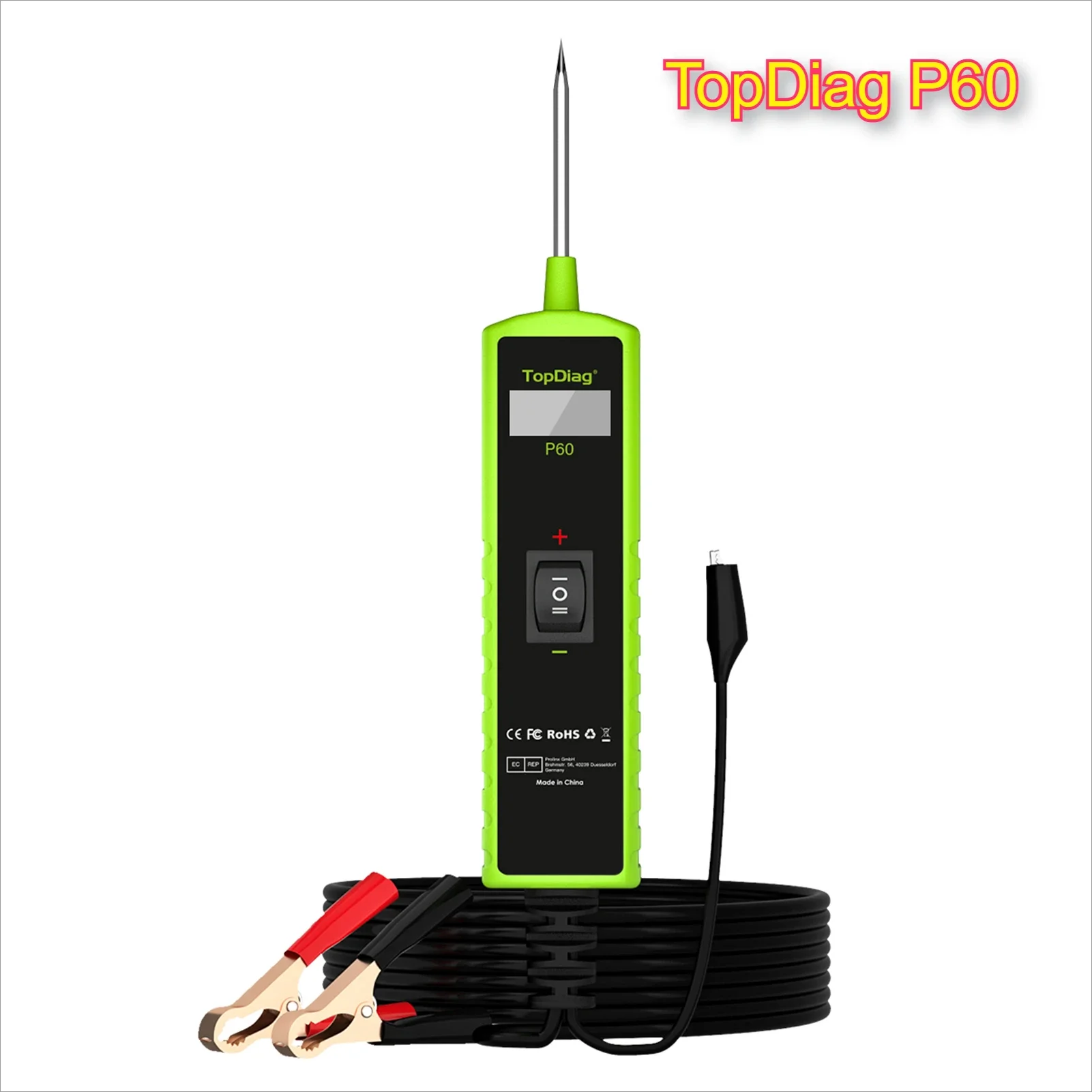 

TopDiag P60 Car Tester Automotive Circuit Tester Car Electrical System Kit Test 6-30V DC with Flashlight Component Activation