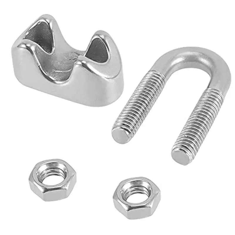 LIKE WISH 3/8 Inch Wire Rope Clamp Heavy Duty Wire Rope Clamp Wire Rope Clip M10 Stainless Steel,20 PCS