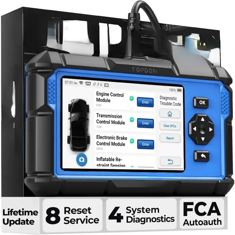 

Scanner TOPDON AD600S Scan Tool, Code Reader, Diagnostics Scanner for ABS/SRS/at/Engine, 8 Reset Services, Oil/Brake