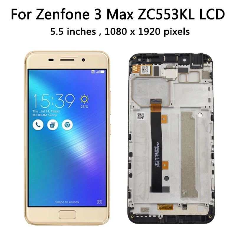 5.5 inch For Asus Zenfone 3 Max ZC553KL X00DDB X00DDA X00DD LCD Display Touch Screen Digitizer Assembly Replacement Repair Parts