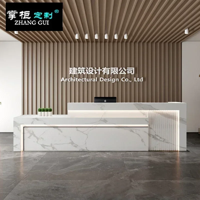

Y newModern Minimalist Hotel Lobby Sales Department Reception Desk Chinese Cashier Desk Beauty Salon Training Institution Front