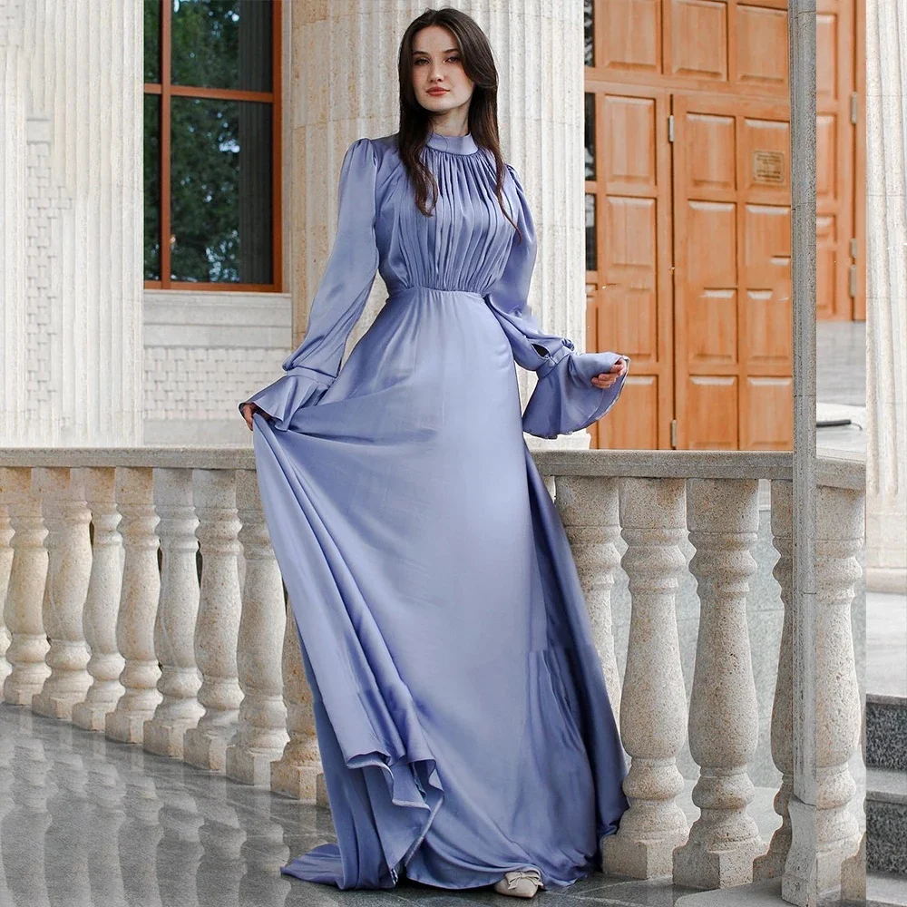 

Muloong O-Neck Floor-Length Women Elegant And Pretty Luxury Prom Dress