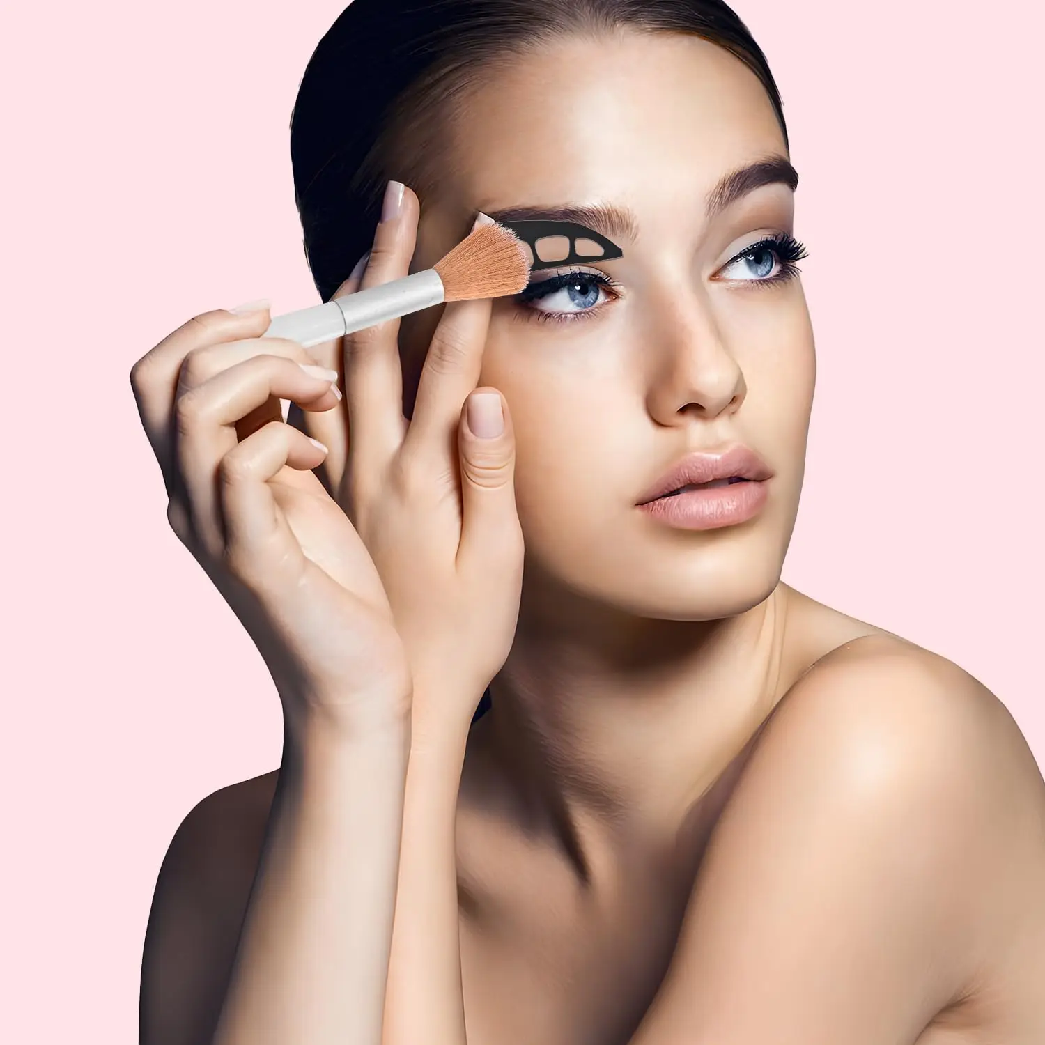 2 Stück Silikon-Lidschatten-Schablonen – Symmetrisches Lidschatten-Führungswerkzeug für Anfänger, schnell glamouröse mehrschichtige Eyelook-Vorlage