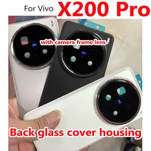 Bilashmart 6.78” Best Back Battery Cover Glass Panel Rear Housing Vivo X200 Pro Case Phone with Camera Frame Lens X200Pro