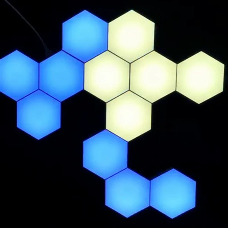 Quantum Lamp LED Hexagonal Wall Lamps Race lamp DIY Modular Lighting Creative Color changing Lights for Home Decor