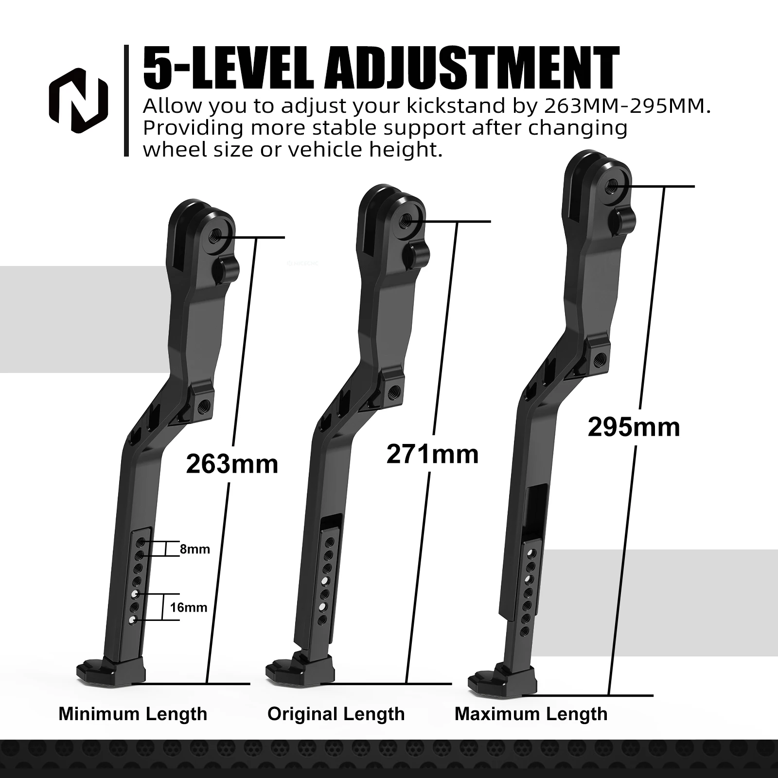 For Surron Foot Pegs Bracket Package Support Brace Adjustable Side Kick Stand For Sur-Ron Light Bee X S L1E Segway X160 X260